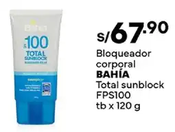 Plaza Vea Bahia Total Sunblock FPS100 oferta