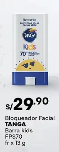 Plaza Vea Tanga bloqueador facial barra kids fps70 fr oferta