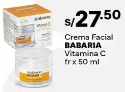 Plaza Vea Babaria crema facial vitamina c fr oferta