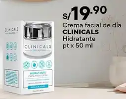 Plaza Vea Clinicals crema facial de día hidratante pt oferta