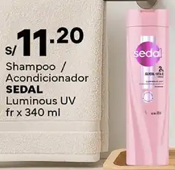 Plaza Vea Sedal shampoo / acondicionador shampoo / acondicionador luminous uv fr oferta
