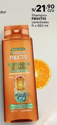 Plaza Vea Fructis acondicionador variedades fr oferta