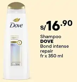 Plaza Vea Dove shampoo bond intense repair fr oferta