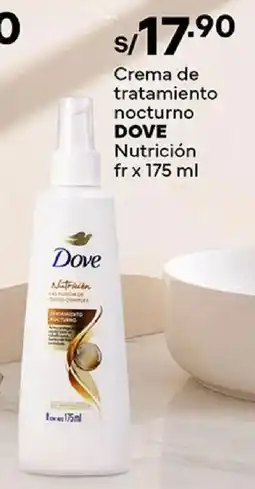 Plaza Vea Dove crema de tratamiento nocturno nutrición fr oferta