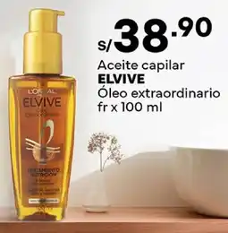 Plaza Vea Elvive aceite capilar óleo extraordinario fr oferta
