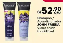 Plaza Vea John frieda shampoo / acondicionador violet crush tb oferta