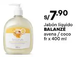 Plaza Vea Balanzé jabón líquido avena / coco fr oferta