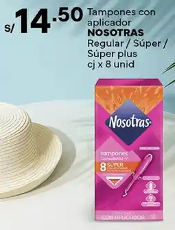 Plaza Vea Nosotras tampones con aplicador regular / súper / súper plus cj oferta