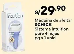 Plaza Vea Schick máquina de afeitar sistema intuition pure oferta