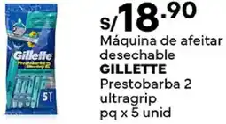 Plaza Vea Gillette máquina de afeitar desechable oferta