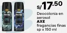 Plaza Vea Axe deocolonia en aerosol fragancias finas sp oferta