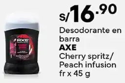 Plaza Vea Axe desodorante en barra cherry spritz/ peach infusion fr oferta