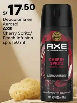 Plaza Vea Axe deocolonia en aerosol cherry spritz/ peach infusion sp oferta