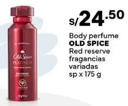 Plaza Vea Old spice body perfume red reserve fragancias variadas sp oferta