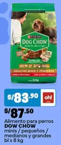 Plaza Vea dow chow alimento para perrosminis/pequeños/ medianos y grandes bl oferta