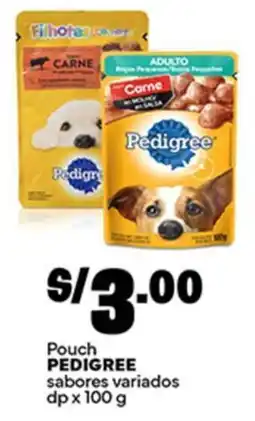 Plaza Vea Pedigree pouch sabores variados dp oferta