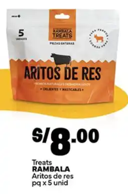 Plaza Vea Rambala treats aritos de res pq oferta