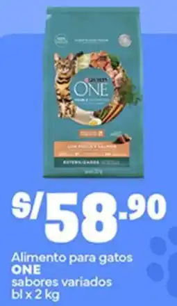 Plaza Vea One alimento para gatos sabores variados bl oferta