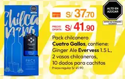 Metro Cuatro gallos pack chilcanero ginger ale ever vess oferta