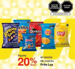 Metro Frito lay en packs de snacks oferta