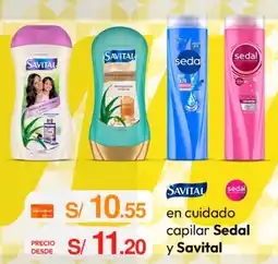 Metro Sedal y savital en cuidado capilar oferta