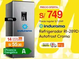Metro Indurama refrigerador ri-289d autofrost croma oferta