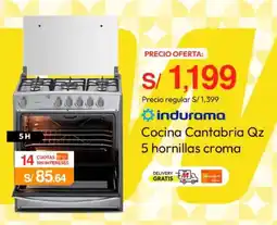 Metro Indurama cocina cantabria qz 5 hornillas croma oferta