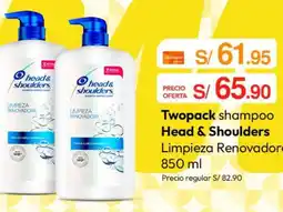 Metro Head & shoulders twopack shampoo limpieza renovadora oferta