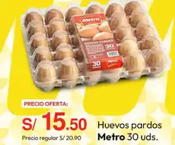 Metro Metro huevos pardos oferta
