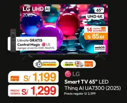 Metro Lg smart tv 65" led oferta