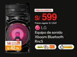 Metro Lg equipo de sonido xboom bluetooth rnc5 oferta