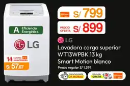 Metro Lg lavadora carga superior smart motion blanco oferta