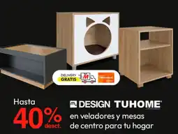 Metro Design tuhome en veladores y mesas desct. de centro para tu hogar oferta