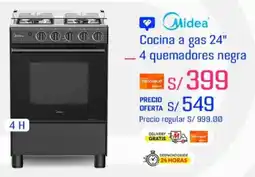 Metro Midea Cocina a gas 24" oferta