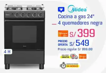 Midea Cocina a gas 24"