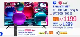 Metro Lg smart tv 65" oferta