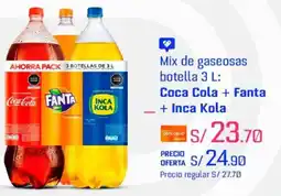 Metro Coca cola + fanta + inca kola mix de gaseosas botella oferta