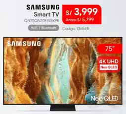 Hiraoka Samsung smart tv 75" oferta