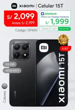 Hiraoka Xiaomi celular 15t oferta