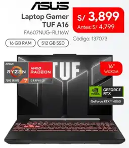 Hiraoka Tuf laptop gamer a16 oferta