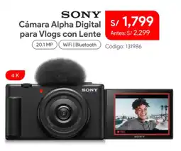 Hiraoka Sony cámara alpha digital para vlogs con lente oferta