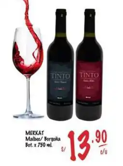 MaxiAhorro Merkat malbec/borgoña oferta