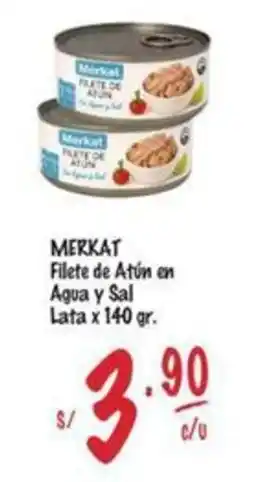 MaxiAhorro Merkat filete de atún en agua y sal oferta
