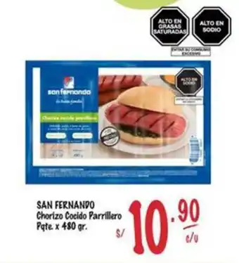 MaxiAhorro San Fernando chorizo cocido parrillero oferta