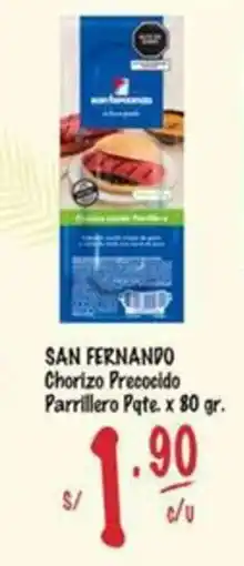 MaxiAhorro San Fernando chorizo precocido parrillero oferta