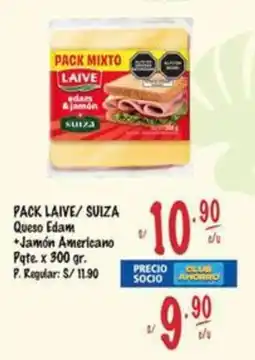 MaxiAhorro Laive queso edam + jamon americano oferta