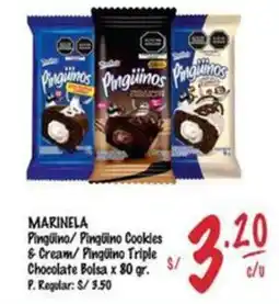MaxiAhorro Marinela Pingüino/Pinguino Cookies & Cream/ Pingüino Triple Chocolate oferta