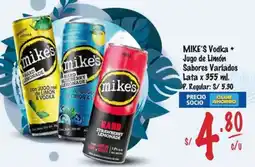 MaxiAhorro Mike's vodka + jugo de limón oferta