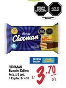 MaxiAhorro Chocman bizcocho relleno oferta