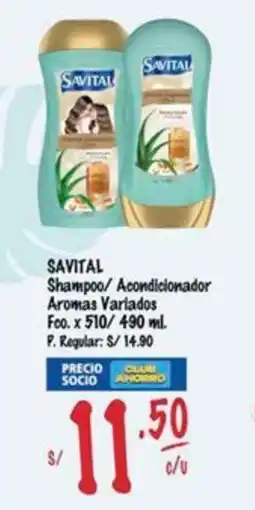 MaxiAhorro Savital shampoo/acondicionador oferta